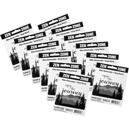 Sunburst Systems Decal Enjoy The Journey 2.75 in x 3.5 in, 12-Pack PK 6247